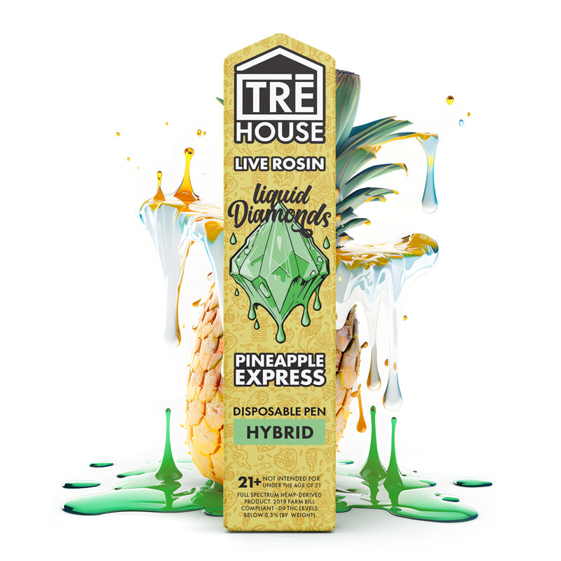 Live Rosin Liquid Diamonds Vape Pen - Pineapple Express – Hybrid – 2g